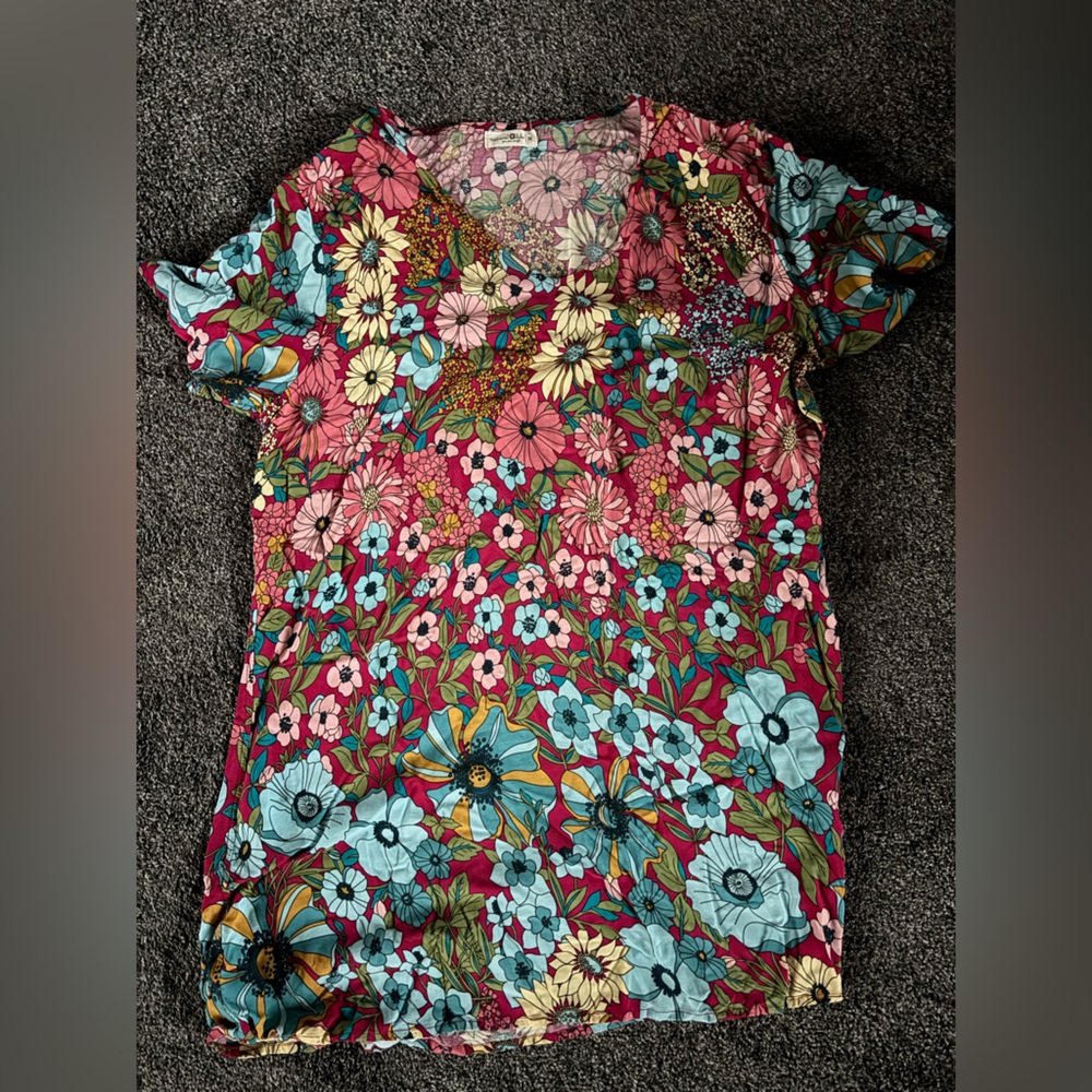 NATURAL LIFE Colorful Floral knee length dress